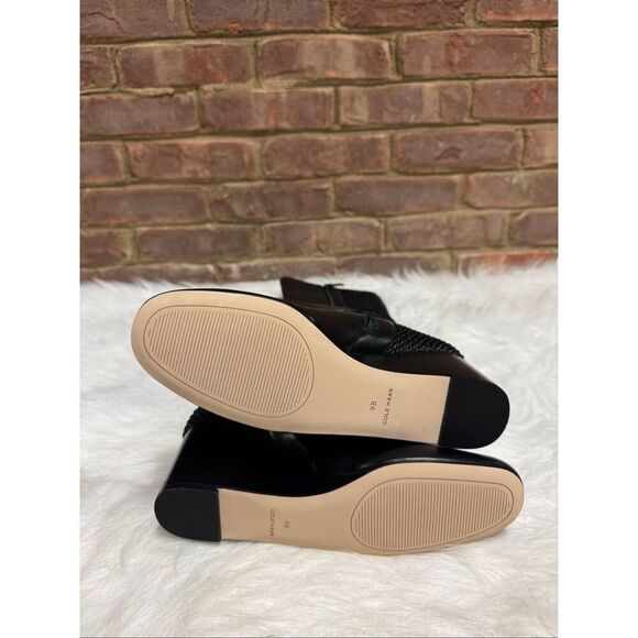 Cole Haan Women’s Black Leather Lauralyn Stretch Wedge Tall Boot Sz 9 NEW - Picture 6 of 7